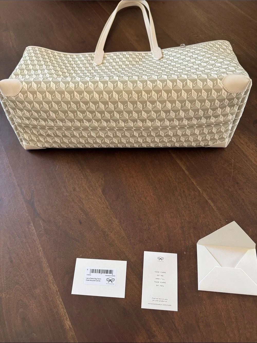 Anya Hindmarch cream tote